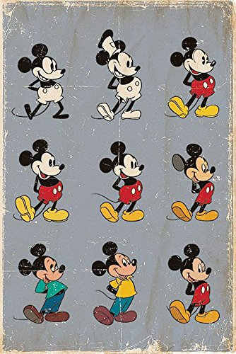 Close Up Mickey Mouse Poster Evolution (61cm x 91,5cm) + Ü-Poster