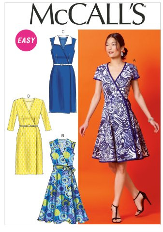 Mccall's Patterns Ladies Dress Pattern, Cotton, White, A5 (6-8-10-12-14)