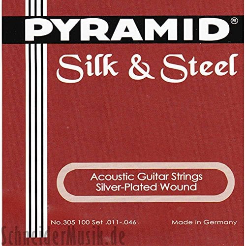 Pyramid Acoustic Silk and Steel Silver Plated Set