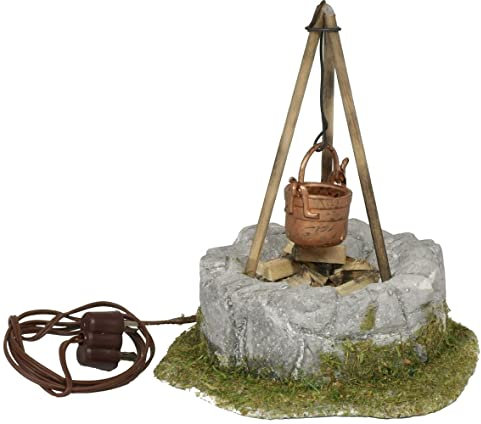 WeWi Krippenbeleuchtung - Lagerfeuer Hirtenfeuer 9cm mit LED 3-3,5V - Krippen