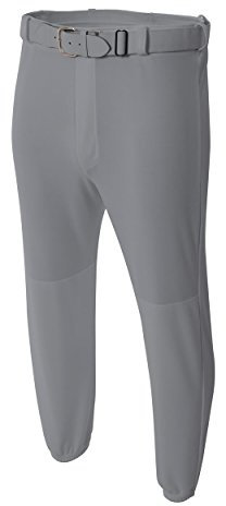 A4 Sportswear Youth Baseball-/Softball-Hose, mit Taschen, Gürtelschlaufen (Weiß, Schwarz, Grau/5 Größen)