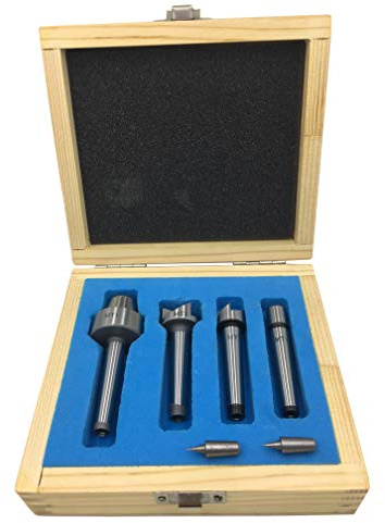MT1 Live Center Wood Lathe Drive Spur Cup 4pcs Set With Wooden Case