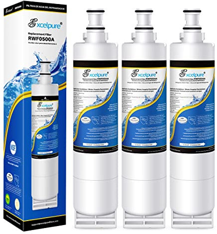 Excelpure Premium cartucce per filtro dell' acqua per frigorifero Whirlpool, Thermador, Kenmore, 4396508P 4392922 Maytag KitchenAid 4396508, 4396510, 8212491, 8212652, 4396509, 4396509P 3 PACK