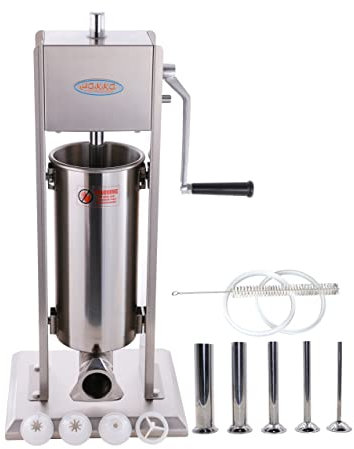 Hakka 2 in 1 Sausage Stuffer, Vertical Sausage Maker and Spanish Churro Maker Machines with 2 Speed, 7LB/3L