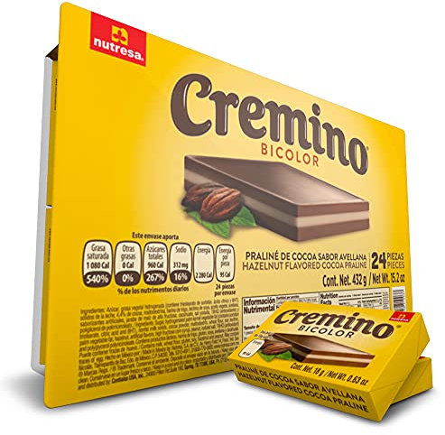 Box of Cremino Milk Chocolate, Tray 15.2 Oz ( 24 Inner Packs)