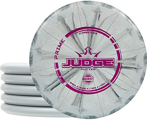 Lot de 5 disques de golf dynamiques Judge Disc | Prime Burst Judge Disc Putter de golf | Frisbee Golf Putter | 170 grammes et plus | La couleur et le tampon de golf peuvent varier