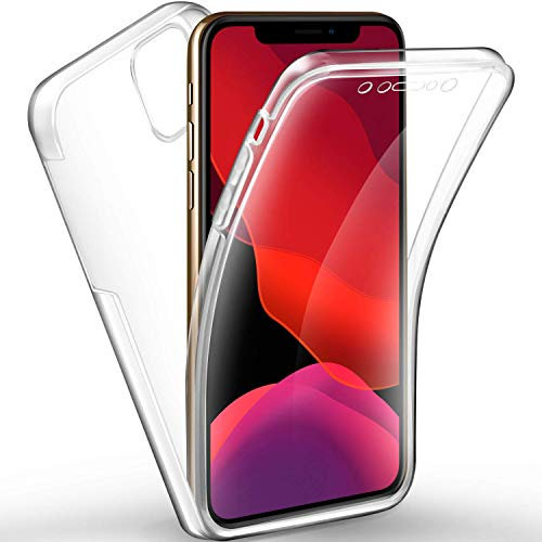 DN-Technology iPhone 11 Case, 360 Degree Protection Phone Cover, Silicone Crystal Clear Case [2 in 1] [ Front and Back] [ Shockproof ] Case