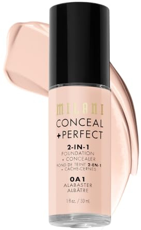 Milani Conceal + Perfect 2-in-1 Foundation + Concealer -0A1-Alabaster