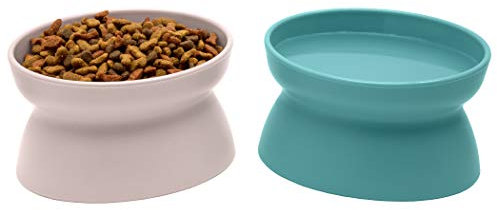Kitty City Raised Cat Food Bowl Collection, Stress Free Pet Feeder and Waterer