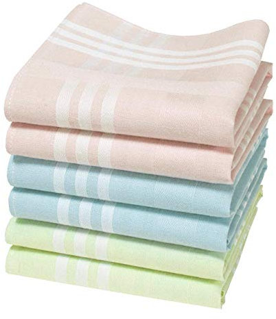 Hankiss - Taschentücher aus Bio-Baumwolle Farbe - Modell SPRING - Größe 28cm x 28cm - 6 Stück - 100% Baumwolle GOTS-Zertifiziert