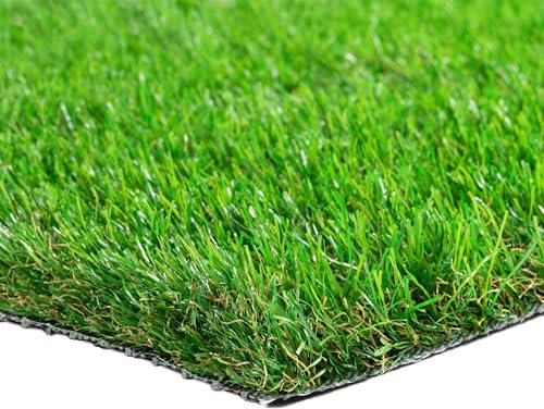 Steffensmeier Kunstrasen Melbourne | Sonnenstunden: 18.000 | 34 mm | Outdoor | Meterware | wasserfest | Grün, Größe: 300x400 cm