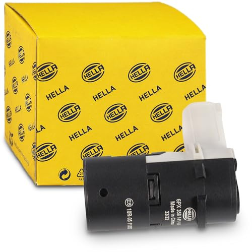 HELLA 6PX 358 141-141 Sensor, Einparkhilfe - gewinkelt - 3-polig - gesteckt | lackierbar