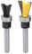 Mesee 2 Pieces Dovetail Joint Bearing Router Bit Set, 1/4 Inch Shank Dovetail Jig Bits Woodworking Milling Cutter Tools for Furniture Building Cabinet Making-Cutting Diameter 1/2'' 5/8''