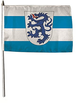 U24 Flagge Fahne Stockflagge Ingolstadt 30 x 45 cm Stockfahne 3er Pack