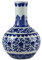 Fine Asianliving Chinesische Vase Porzellan Lotus Blau Weiß D20xH30cm China Dekorative Blumenvase Orientalische