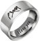 Gualiy Edelstahlring Silber, Eheringe aus Chirurgenstahl 316L mit I Love You 8MM Klingeln für Sie und Ihn Silber, Größe 60 (19.1)
