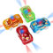 4 Stück Tracks Cars Magic Race Autorennbahn Spielzeugauto Track Zubehör Auto mit 5 blinkenden LED Leuchten und DIY Aufklebern Kinderspielzeug Geschenke für Alter 3 4 5 6 7 8 Kinder