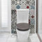 RE-COVERTILES - Autocollants Carrelage Salle de Bain et Cuisine 12 Pcs 15x15 cm - PS00152 Décoration murale en carrelage mosaïque PVC imperméable style carreaux de ciment Azulejos