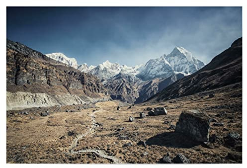 artboxONE Poster 75x50 cm Natur Himalaya-Landschaft hochwertiger Design Kunstdruck - Bild Himalaya Annapurna Berg