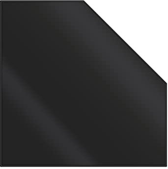 LANZZAS Bodenplatte Fünfeck - 1100 x 1100 mm - Farbe: schwarz | Funkenschutzplatte aus Metall