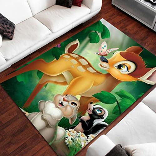Cartoon Hirsch Bambi gedruckt Muster Teppich Baby Spielmatte Wohnzimmer Teppich Dekoration Haustier Teppich 140 * 200cm