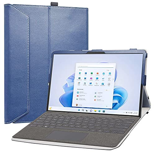 LiuShan Custodia per Surface PRO 9 /PRO 8,Sottile Pieghevole con Supporto in Piedi Caso per Microsoft Surface PRO 11/Surface PRO 10/Microsoft Surface PRO 9/PRO 8 13 2 in 1 Tablet,Blu