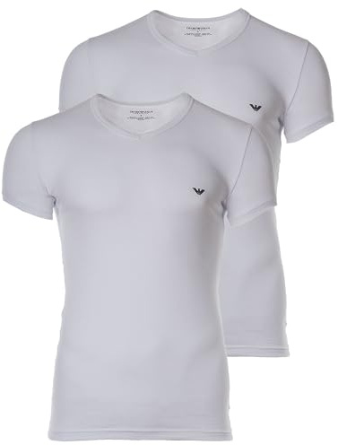 Emporio Armani MAN 2PACK T-Shirt V Neck Slim FIT White XL