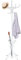 CASART Wood Coat Rack, Freestanding Clothes Stand with 12 Hooks and Umbrella Holder, 186cm Tall Hall Tree for Home Office Hallway Bedroom (White)