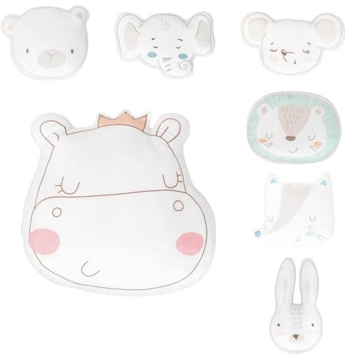 Kikkaboo Babykissen Plüschtier, Kuschelkissen, Figurenkissen, ab Geburt rosa