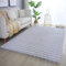 Carpetsale24 Teppich Läufer 80x150 cm Silber, Flauschiger Kunstfell Teppich in Felloptik mit Hoch-Tief Struktur & Bubble-Design, Super Weich, Plüschig für Wohnzimmer & Schlafzimmer