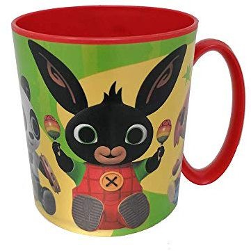 CARTOON Tazza in plastica riutilizzabile Bing adatta al microonde BPA Free capacità 350 ml tazza per bambini