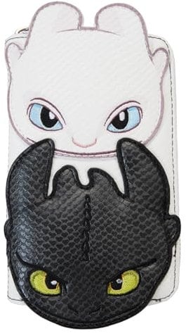 loungefly How to Train Your Dragon Light and Night Fury Zip Around Wallet
