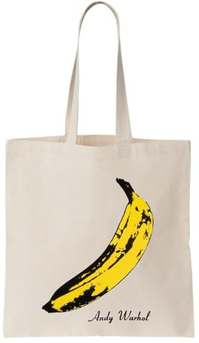 Functon+ Andy Warhol rotten Banane Canvas Tote Bag/Stofftasche Andy Warhol Verrottete Bananen, Natural