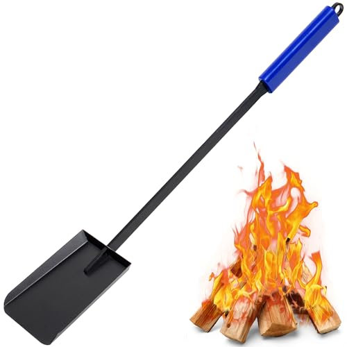 CKLT 28in Fireplace Shovel Ash Shovel for Fire Pit Fireplace Scoop Charcoal Shovel Iron Gardening Shovel Fireplace Tools for Outdoor Fire Pit Indoor Fireplace Solo Stove