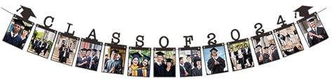 Rurunklee Graduation Photo Banner Class of 2024 | Graduation Picture Banner for Class Decoration - Graduation Banner for Memorable Photos, Picture Display