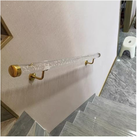 Handlauf Geländer Wandmontage Treppenhandlauf Acryl klar 2 3 4 5 6 7 8 9 10 11 12 13 14 15 16 17 18 19 20 ft, Handicap-Griffstange für sichere Unterstützung, Treppengeländer für Innen-/Bar-/Außentrepp