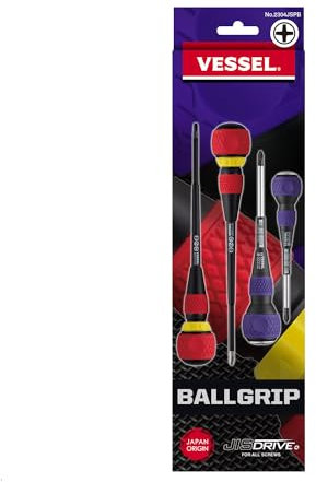 Ball Grip JIS Screwdriver 4PCS. Set