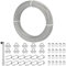 TooTaci 3mm Drahtseil Set, 30M 304 Edelstahlkabel, 7×7 Litzen Schwerlast-Hängekabel mit M3 Seilklemmen, Crimphülsen & Kauschen für Rankhilfen, Zaunverstärkung & Lichterketten