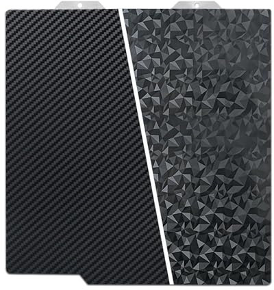 HIKUDIY 184x184mm PET+PEO Double Side Build Plate for Bambu Lab A1 Mini, Smooth Diamond PEO+Carbon Fiber PET Spring Steel Sheet Plate for Bambu Labs 3D Printer
