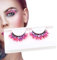 1 Paar bunte Wimpern – Russische Streifen gefälschte Wimpern | Glitzernde bunte Wimpern mit Pailletten | Weihnachtswimpern, dramatische glänzende dekorative Wimpern für Bühnenpartys für Make-up für