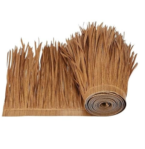 UALXPAO Teja de Paja sintética, tejado de Paja Artesanal, Cubiertas de jardín y Patio for cabañas, Bar, terraza, Fiesta Rollo De Paja Artificial(Length 6M)