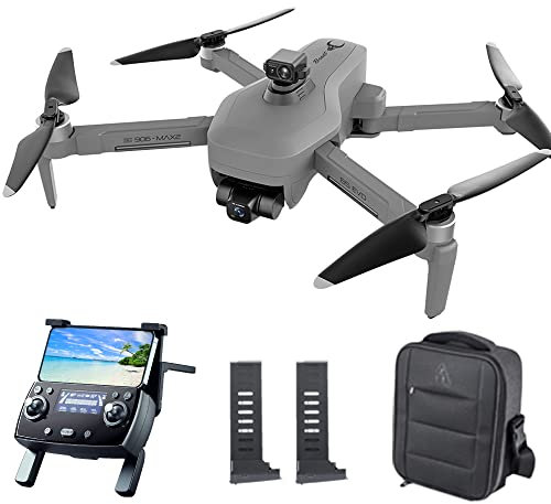 Teeggi SG906 MAX2 Drohne mit Kamera 4K für Erwachsene, 4km Kontrollabstand, 360 Grad Hindernis Vermeidung, 3-Achsen Gimbal, GPS Kluge Rückkehr, Professioneller RC Quadcopter, (2 Batterien)
