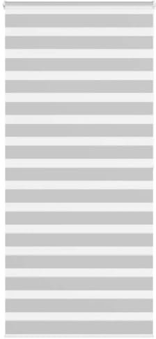 Brokky 4014472 Zebra Blind Light Grey 115x200 cm Fabric Width 110.9 cm Polyester Day Night Blind Zebra Roller Blinds Blackout Window Curtain For Bedroom Door Windows Aluminium Cassette Translucent Vis