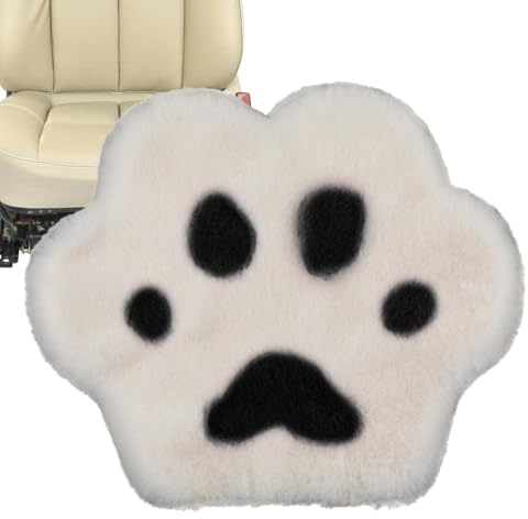 Cat Paw Cushion, Plüsch Autositzkissen, Cat Paw Seat Protector Pad für Auto, Cute Warm Fuzzy Matte für LKW SUV, Automotive Accessories, 16.9 x 19.6 Zoll