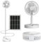 AVCXEC Ventilatore con Pannello Solare, Ventilatore Solare da Esterno Pieghevole Telescopico, 3 Velocità, Ventilatore da Campeggio Silenzioso, Ventilatore Ricaricabile USB per Ufficio, Campeggio
