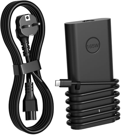 PowerPortnerLink 165W GAN USB C Charger Compatible with Dell Precision 5690 5680 3581 3580 XPS 17 9720 9730 Latitude 7640 7340 5540 5440 Inspiron-14 16 Plus 7640 7430 Pro Rugged Laptop DA165PM210