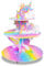 OlyPegic 3-Tier Kids Cake Stand - Safe Plastic Cupcake Stand for Children | Easy to Clean & Assemble | Multi-Use Dessert Display for Parties, Birthdays & Events
