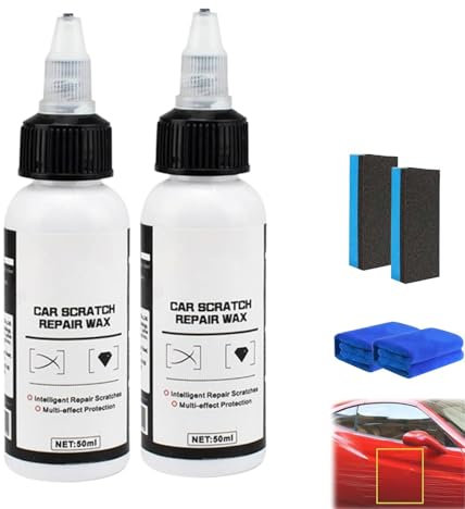 Ultimativer Farbwiederhersteller Auto V Vaxy,Kratzer Entferner Flüssigglas Auto Kratzer Reparieren & Polieren Lackieren Restaurer Liquid,Car Scratch Repair Wax,Auto Kratzer Entferner Polieren Kit (2)