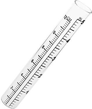 SOIMISS Glas Regenmesser 12cm mit Flachboden zur Niederschlagsmessung