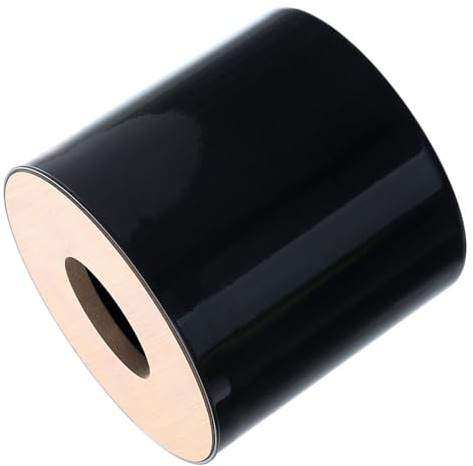 Roll Tissue Box Halter Innovative Moderne prägnante große Raumrunde Rundgewebe -Toilettenpapierspender Plastik -Gesichtsgewebehalter Hülle für Badezimmer Wohnzimmer (Schwarz)